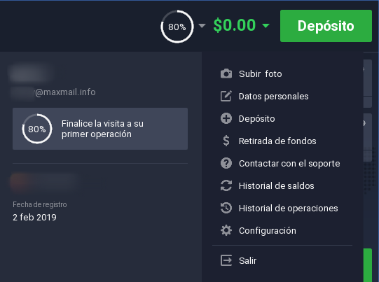 usuario detalle cuenta iq option