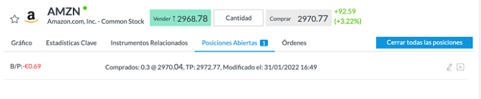 posición abierta
