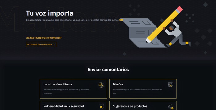 Binance soporte